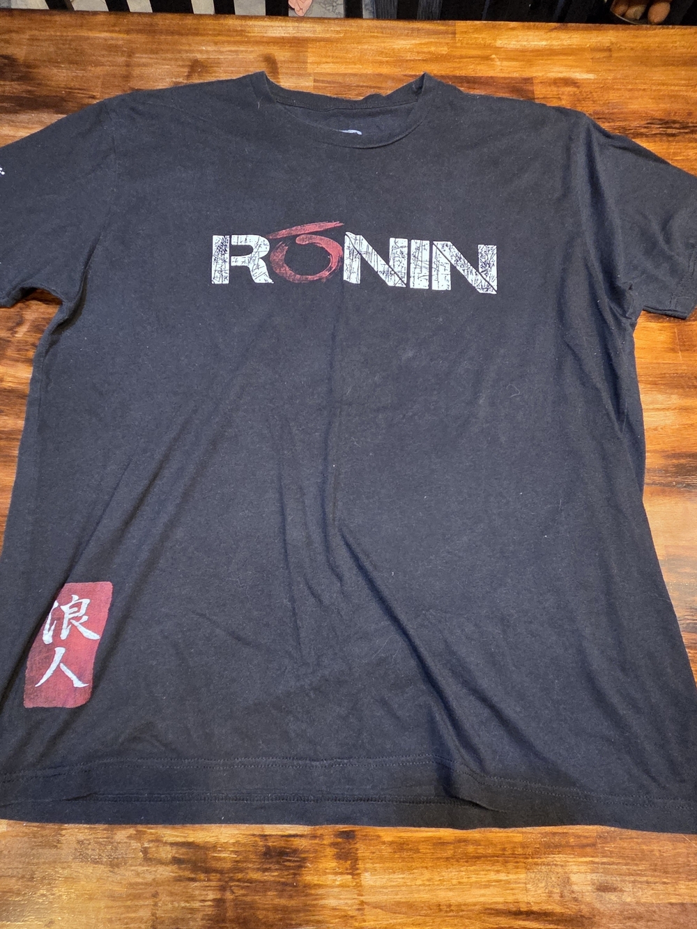 Ronin Tactics T-Shirt Mens XL Bushido Writing Graphic Shirt Black Military